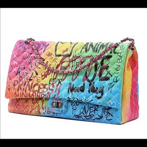 X-Large Graffiti Quilted Fashion Bag